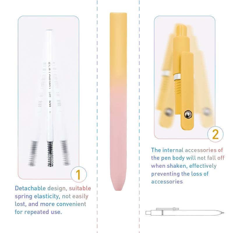 5-Piece Gradient Gel Pen Set – 0.5mm Quick-Dry Carbon Ink
