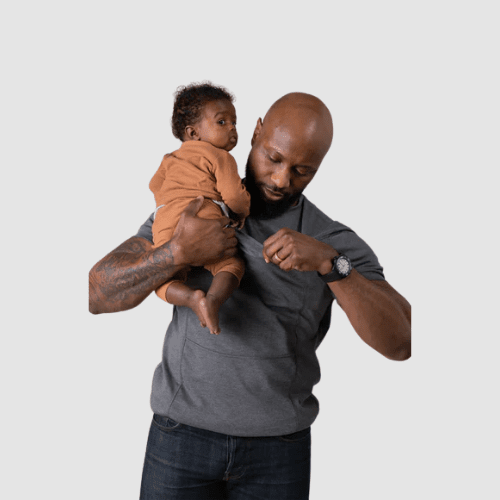 SnuggleShirt™ - Moeiteloze Hechting voor Actieve Ouders van Vandaag