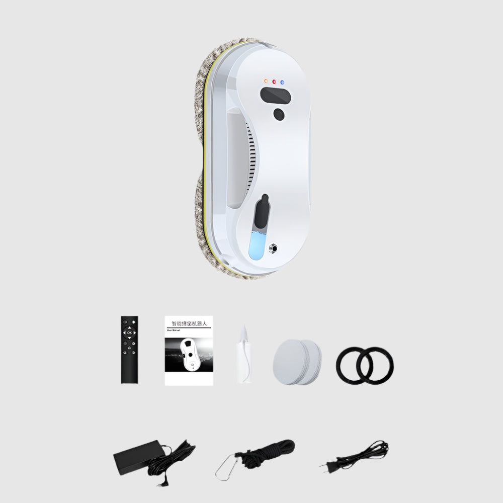 CleanSweep™ Ramenrobot | Automatische Reiniging met Sensoren & Water Spray of Losse Pads.