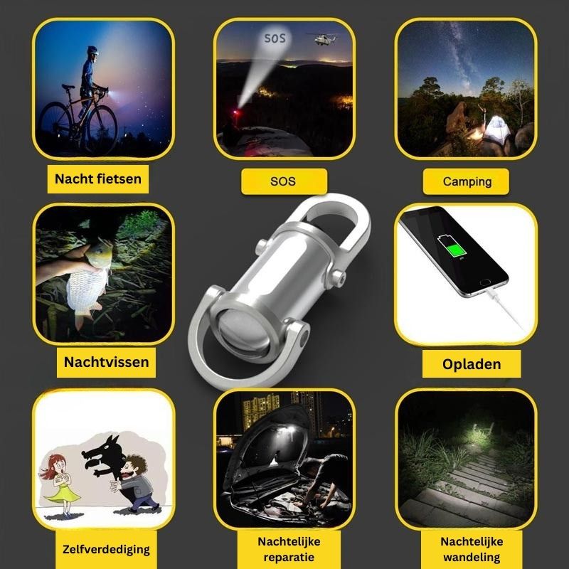 KeyLumen™ - Professionele Verlichtingskracht Die Aan Je Sleutelhanger Past