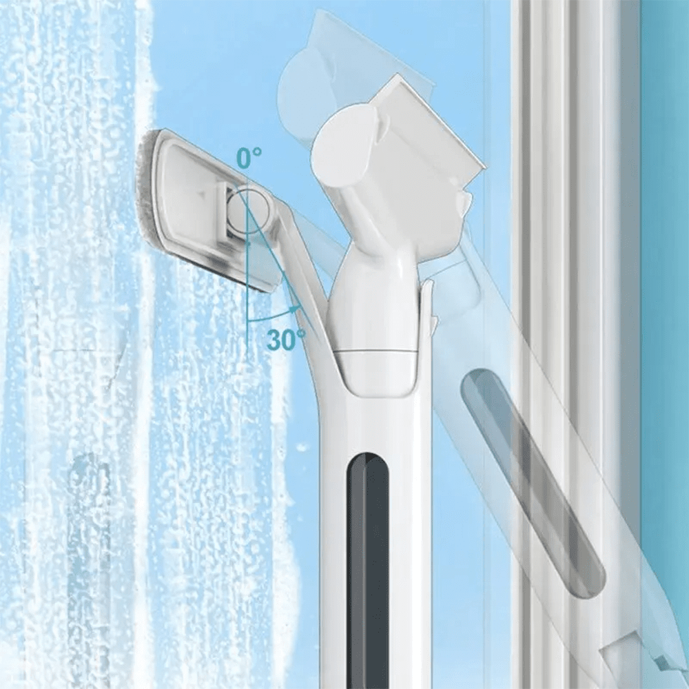 Lavavetri Telescopico 3 in 1 con Spray e Contenitore Integrato