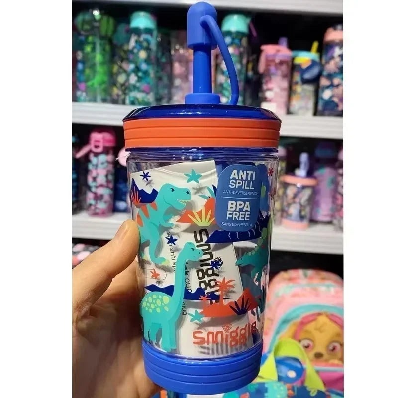 Genuine Australian Smiggle Blue Dinosaur Backpack, Medium Hat Backpack, Children'S Backpack, Suitcase, Juice Cup, Straw Cup