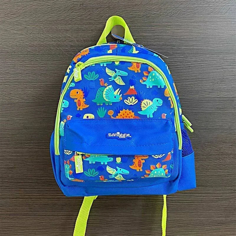 Genuine Australian Smiggle Blue Dinosaur Backpack, Medium Hat Backpack, Children'S Backpack, Suitcase, Juice Cup, Straw Cup