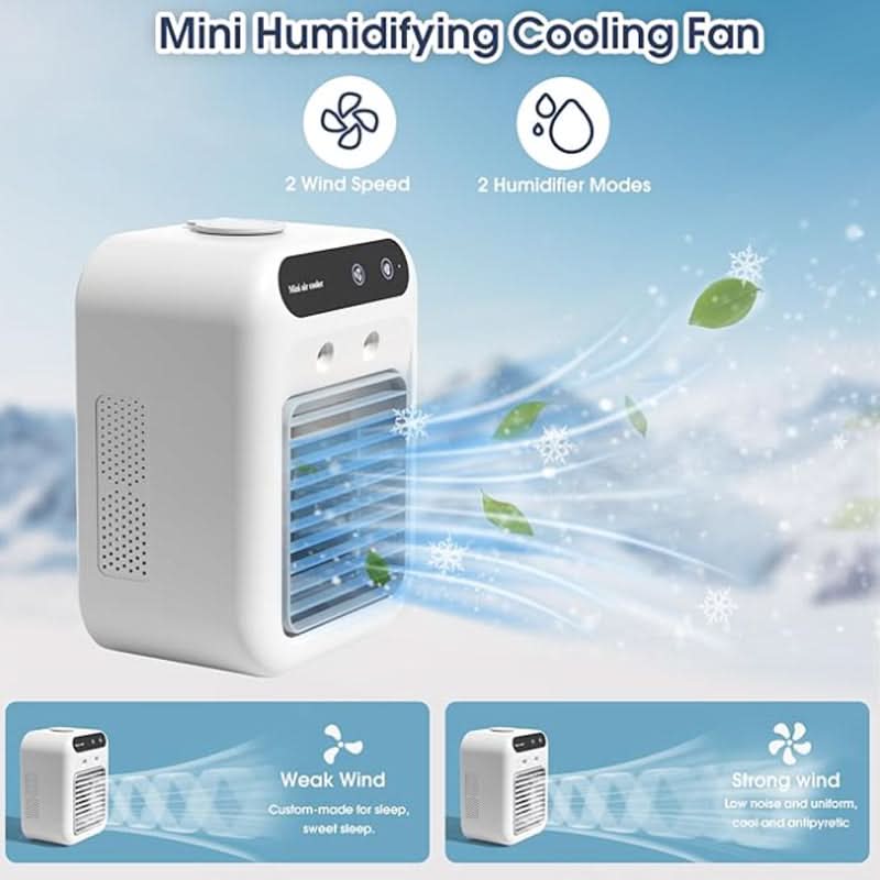 ❄️Mini Tragbare Klimaanlage met Kühl- en Luftbefeuchtungsfunctie