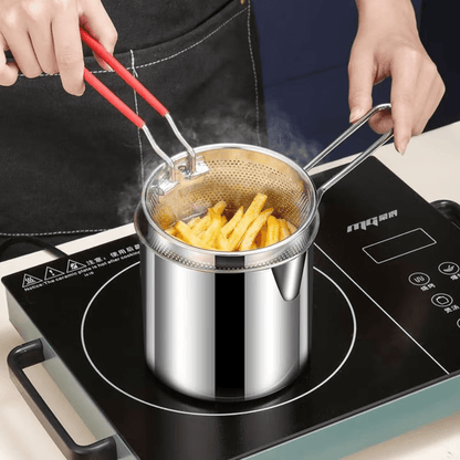 Olla multifuncional para freír en profundidad con cesta resistente de acero inoxidable 304