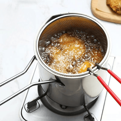 Olla multifuncional para freír en profundidad con cesta resistente de acero inoxidable 304