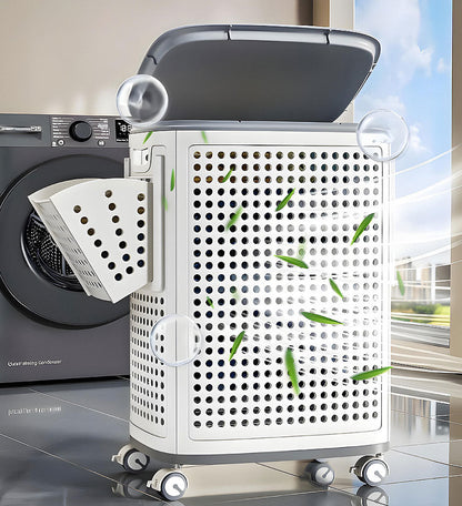 LaundryGlide Bin™ - Een Week Vol Kleding, Geen Rugpijn, Maximale Stijl