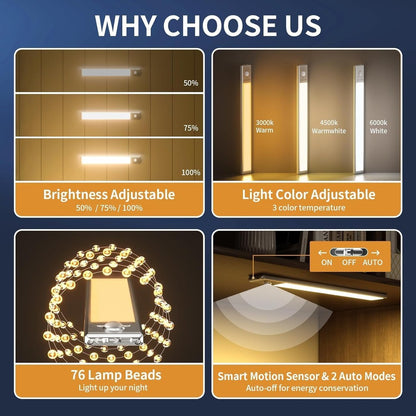 Glowvy™ Motion Sensor Light Bar - Rechargeable Illumination That Lights Up Life’s Dark Corners