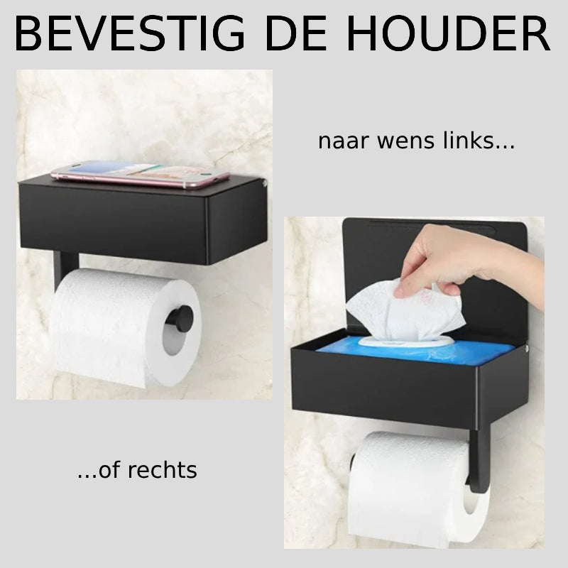 ElegantEssentials™ Toiletrol Houder - Ontdek Functionele Elegantie