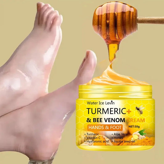 BeeTurmeric Restore™ - De Ultieme Anti-Veroudering Voetcrème voor Gebarsten Voeten