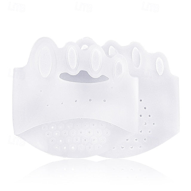 Five Hole Toe Separator Five Toe Arch Cushion Soft Shock Absorbing Pressure Relieving Massage Insole Half Size Pad For Thefoot Adjustable Toe Separator