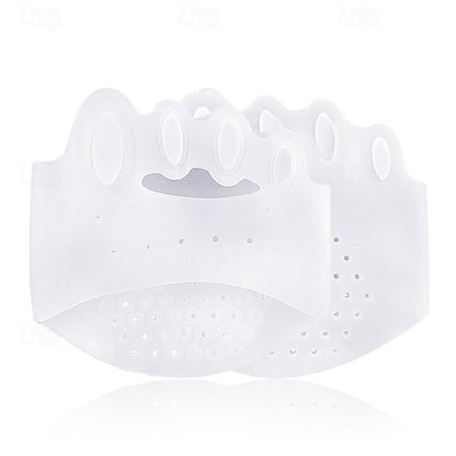 Five Hole Toe Separator Five Toe Arch Cushion Soft Shock Absorbing Pressure Relieving Massage Insole Half Size Pad For Thefoot Adjustable Toe Separator
