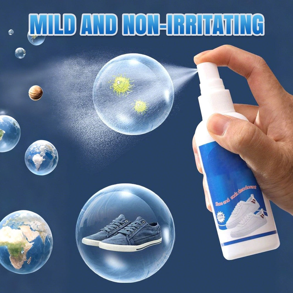 💥💥Tijdelijk 50% korting👟Antibacteriële, sneldrogende spray voor schoenen en sokken - antibacterieel en langdurige frisheid🔝✅🌟