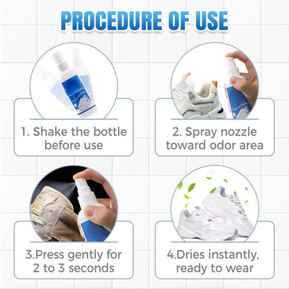 💥💥Tijdelijk 50% korting👟Antibacteriële, sneldrogende spray voor schoenen en sokken - antibacterieel en langdurige frisheid🔝✅🌟